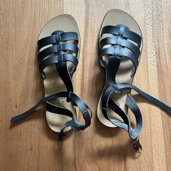 NAE Vegan Gladiator Sandals, Black, Size 39 EU - Picture 5 of 5